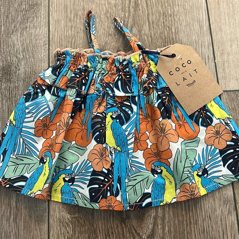 Coco au Lait Hawaiin print top